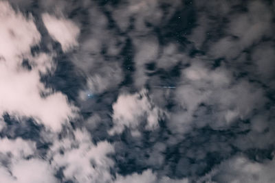 Low angle view of cloudy sky