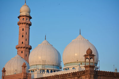 View of cathedral against clear blue sky