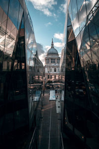 View of buildings in london city against sky