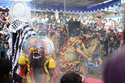 Group of people in temple