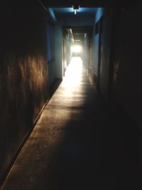 Empty corridor in building