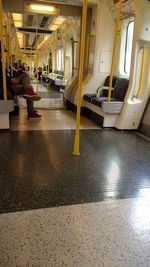 Man sitting in train