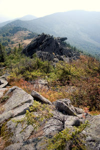 Scenic view of rocky mountains