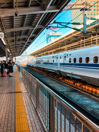 Train at railroad station platform