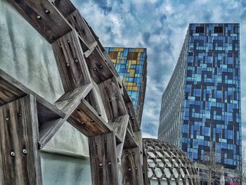 Low angle view of built structure against the sky