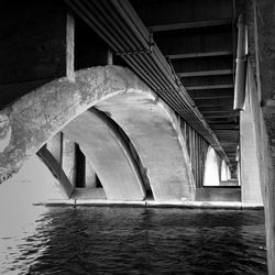 Low angle view of bridge over water