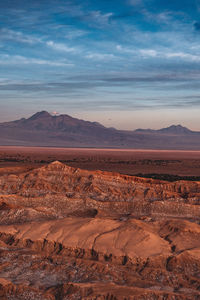 Scenic view of desert against sky