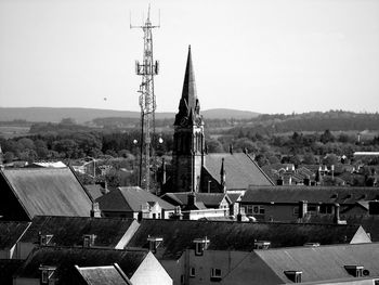 Panoramic view of cathedral against clear sky