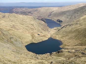 Scenic view of lake and mountains