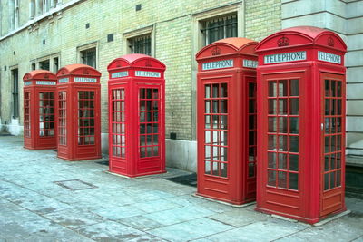 Telephone booth on street