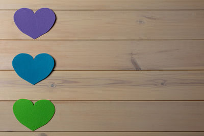 Close-up of heart shape on paper