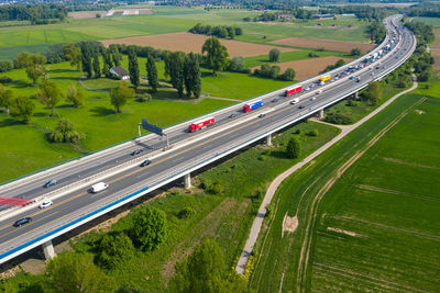 Fleher bridge and highway from a bird's eye view