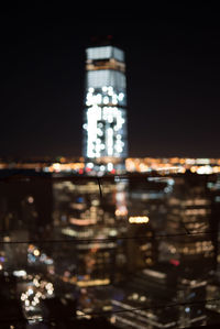 Illuminated city at night