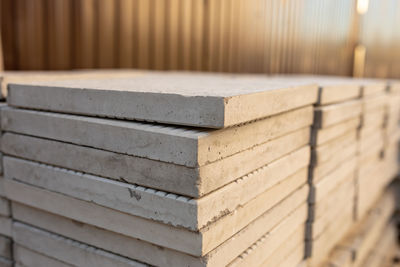 Close-up of stone stack of building