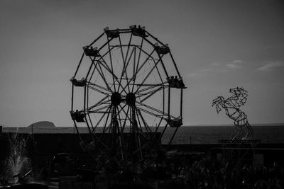 Low angle view of ferris wheel against sky