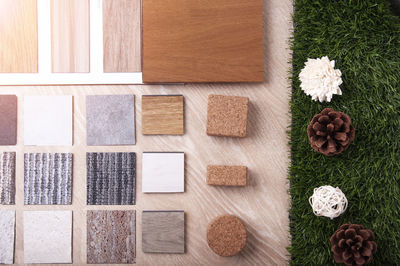 Directly above shot of vegetables on table