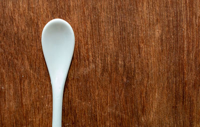 Directly above shot of bread on wooden table