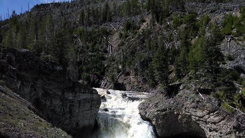 River flowing through rocks