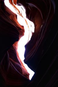 Low angle view of rock formation