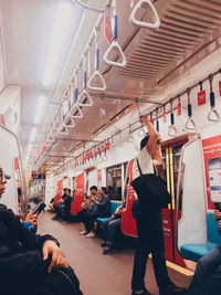 People sitting in train