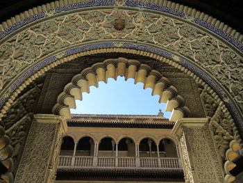 Low angle view of historical building