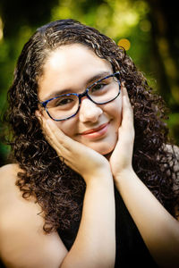 Portrait of woman smiling