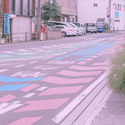 Man on street in city