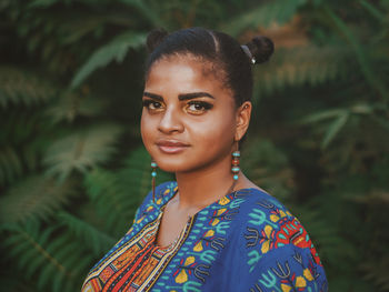 Close-up portrait of young woman