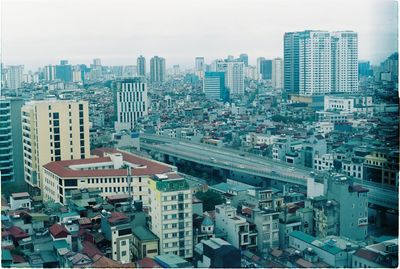 Cityscape against sky.