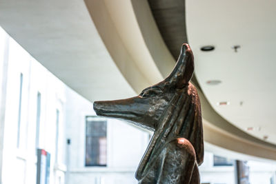 Low angle view of an animal sculpture