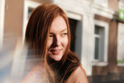 Portrait of a smiling young woman