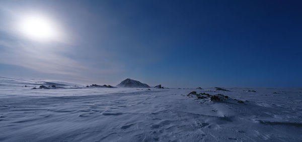 Winter landscape in south iceland