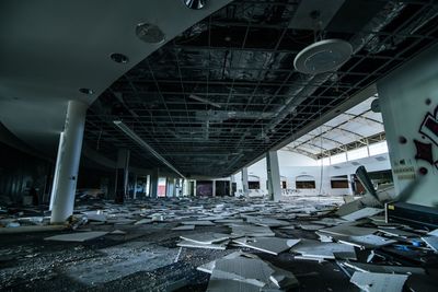 Interior of abandoned building