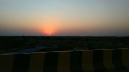 Scenic view of silhouette landscape against sky during sunset