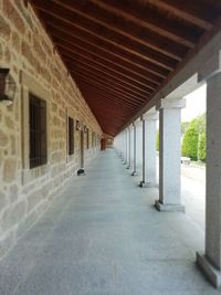 Empty corridor of building