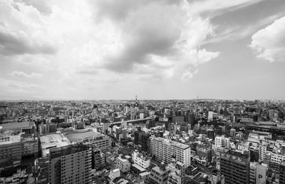 High angle view of cityscape