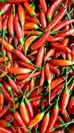 Full frame shot of red chili peppers