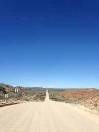 Road passing through desert