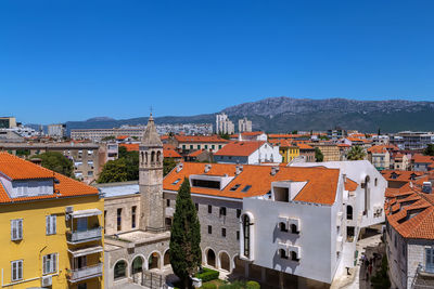 View of split from the roof of a department store, croatia