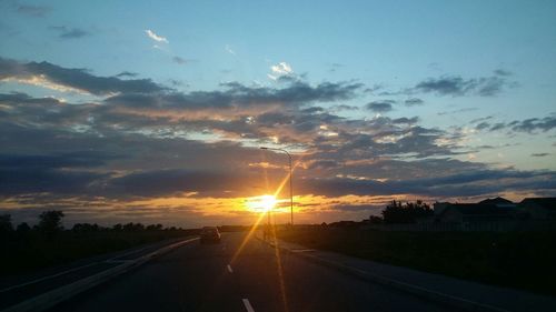 Road passing through landscape