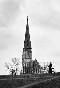 Low angle view of church against sky