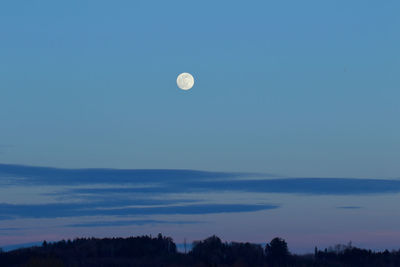 Scenic view of moon against sky at night