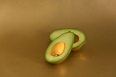 High angle view of fruit against white background