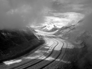 Cloud play on the aletsch glacier