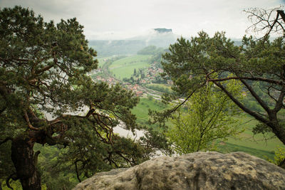 Bastei in the elbe sandstone mountains in the saxon switzerland in germany