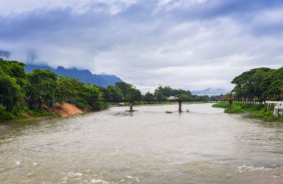 Scenic view of river against sky