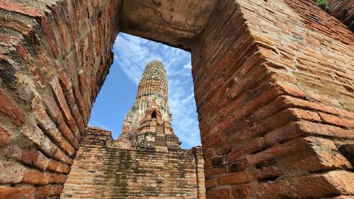 Low angle view of old ruins