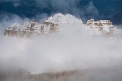 View from sass pordoi, dolomites. italy