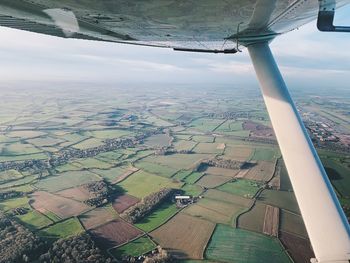 Aerial view of agricultural landscape