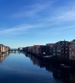 View of canal along buildings